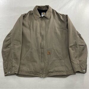 Y2K Carhartt Hamilton Thermal Mesh Lined Jacket Beige Khaki J210 MUS Men’s Large